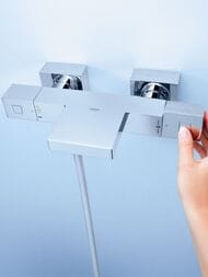 Смеситель Grohe Grohtherm Cube 34497000 для ванны/душа, термостат, короткий фиксированный излив — изображение 4