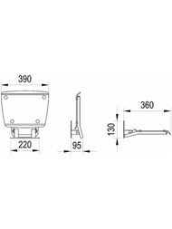 ������� ��� ������� ������ RAVAK OVO-B II CLEAR/BLACK ����������/������ B8F0000059