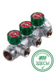 ��������� ������������ FAR 1"�� �� 3 ������ 3/4"EU, � �������� ��� ������� �����., FK 3822 134UN