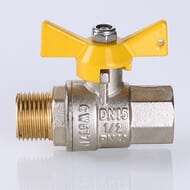 Кран шаровый для газа VALGAS 1/2"ВН бабочка VT.278.N.04