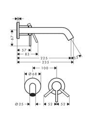 ��������� Hansgrohe Tecturis S 73351700 225 ��, ��� �����������, ������������, ����� �������