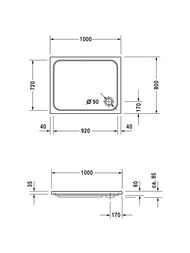 ������ ��������� Duravit D-Code 1000�800 720106000000000
