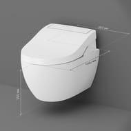 Унитаз подвесной AM.PM Awe 384х560х340 с электронной крышкой биде Clean Care C111739SC