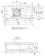 ����� ��������� Gruppo Treesse Suri 170 V2771 1700�750�570 WhiVe, �������., ������, ����, ����� ���