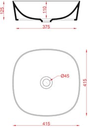 Раковина накладная ArtCeram Ghost 20х420х125 без перелива, без отв. под смесит., белая GHL001 01 00