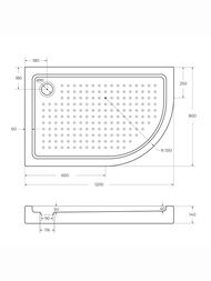 ������� ��������� ������ CEZARES (1200�800�150) ������������� TRAY-A-RH-120/80-550-15-W-L
