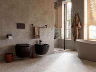 %Унитаз подвесной Ceramicanova Metropol 490х365х360 безободковый, сиденье микролифт, черный CN4002MB