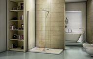 Душевое ограждение GOOD DOOR BAS WALK IN SP-120-C-CH (1200х1950) стекло прозрачное/профиль хром
