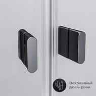 Душевой уголок AM.PM X-Joy Twin Slide (80х80х185) профиль мат. черный/прозрачное W88G-205-080BT64