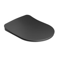 Сиденье для унитаза RAVAK UNI CHROME Flat микролифт, черное