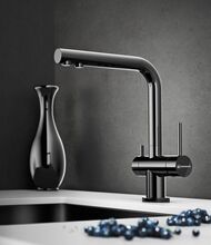 Смеситель для мойки Omoikiri Nagano-PVD-GM вороненая сталь, с краном для питьевой воды 4994179