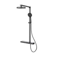 Душевая стойка Vincea Арко (Arco) VSFS-4AR1GM с изливом, вороненая сталь — миниатюра 1