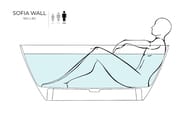 Ванна пристенная Salini Sofia Wall S-Sense 102517G 1600х800х590 иск. камень, белый глянец