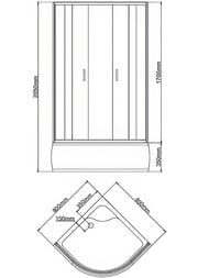 ������� ������ BAND HOURS MARTINA NEW 80 (800x800x2050) ������, ���������� ������/������� ����