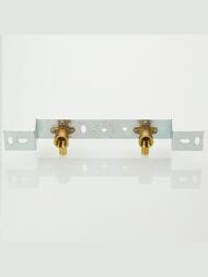 Водорозетка VALTEC аксиальная, 16(2,2)х1/2"В двойная на планке,латунь, VTm.424.G.001604