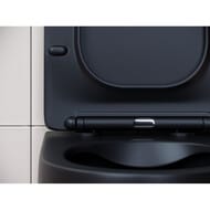 %Унитаз подвесной Ceramicanova Play 370х490х340 безободковый, сиденье, крепеж, черный CN3001MB