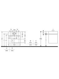 ����� ��� �������� Duravit Qatego 590�470�� ���������, 2 ��., ���������, ���/������� QA4393030430010