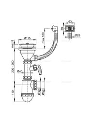    Alcaplast A447P  .  D115, ,  /.  D50/40