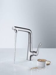 Смеситель Hansgrohe Metris Select M71 для кухни 320 мм поворотный излив хром 14883000 — изображение 2