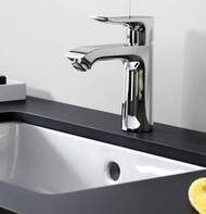 Смеситель Hansgrohe Metris 31084000 для умывальника с фиксированным изливом, без донного клапана
