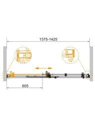 ������� ����� CEZARES STYLUS-SOFT (1375-1425x1950) BF-1-140-C-Cr ������ ����������, ������� ����