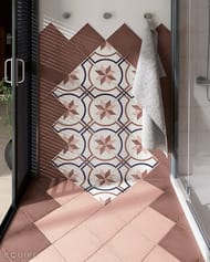 Керамогранитная плитка EQUIPE ART NOUVEAU Coral Pink (200х200) розовая, 24388 (кв.м.)