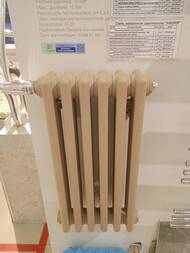 Уценка! Радиатор Zehnder Charleston 2040 двухтрубчатый, боковое подкл. 3/4", 6 секций, цвет: 0054
