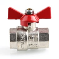Кран шаровый 1/2"ВВ VALTEC BASE красная бабочка VT.217.N.04