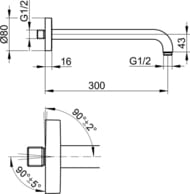 ��������� ��� ���� KEUCO ���������, 300 ��, ������� ����������, ���� 51688 010300