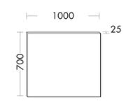 Зеркало Burgbad Rocio 1000х700 прямоугольное, рамка алюминий SIKC100