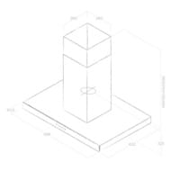 ������� ELICA Joy Island WHIX/A/90 LED, 900�610 ��, 1200 �3/�, 270 ��, ����.�����/����� PRF0104629A