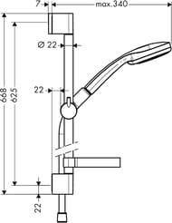   Hansgrohe Croma 100 Vario/Unica C (, , ,  65) 27772000