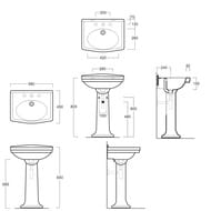 �������� ��������� Simas LONDRA (580�450�200) � 3 ����������� ��� ���������, ����� LO914bi*3