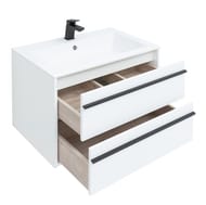 Тумба под умывальник Aquanet Lino 70 690х533х495 подвесная, 2 ящика, цвет: белый матовый 253902
