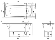 Ванна квариловая Villeroy & Boch MY ART (1700х750) с ножками, панель PROFIBOX UBQ170MYA2V-01