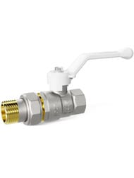 Кран шаровый с американкой 3/4" ВН LD Pride ручка белая 47.20.В-ГШ.Р (white)