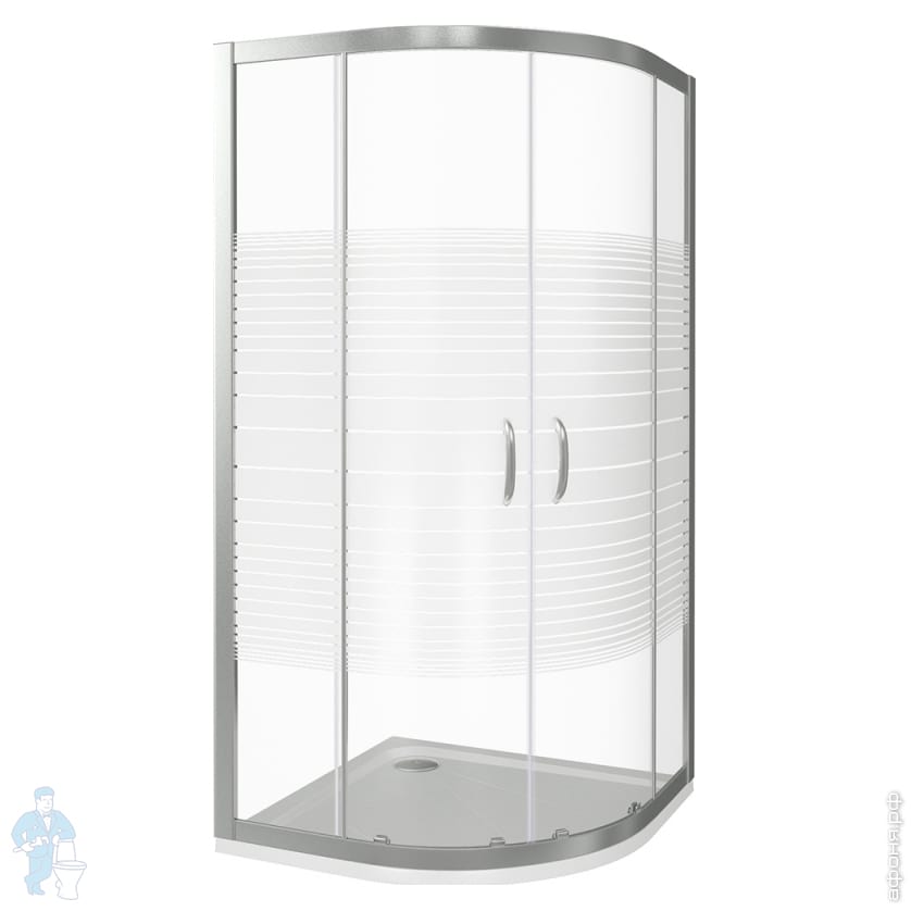 Уголок душевой GOOD DOOR BAS INFINITY R-80-S-CH (80х80) полукруглый ...