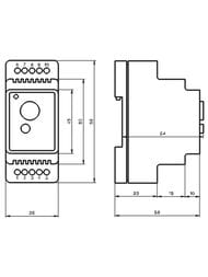 Термостат Thermo ETI-1551 механический для греющего кабеля