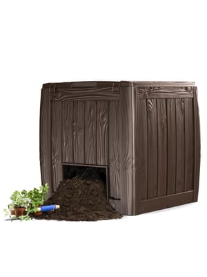 Компостер KETER DECO COMPOSTER 340 L (72x70x74), 340л, с основанием, коричневый