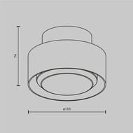 ���������� ���������� Maytoni Space (�����) C092CL-GX53-B, 12��, IP20, GX53, ������