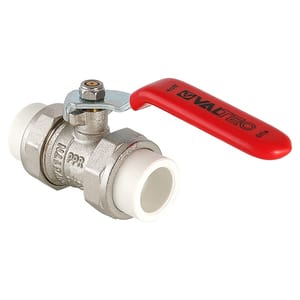 Кран шаровый латунный Valtec 20х20мм, с PPR муфтами, VTp.745.0.020