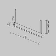Линейный светильник подвесной Maytoni Technical 4000K 35x67 20 Вт (Черный, 1 м) LL312044, IP33 — изображение 8