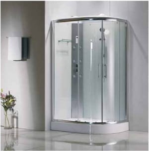 Душевая кабина BAND HOURS CRISTAL R 80x120x217 стекло прозрачное, профиль хром, низкий поддон