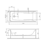 Каркас для ванны AM.PM Gem (1700х700) W93A-170-070W-R