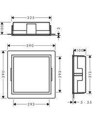 Шкаф-ниша Hansgrohe XtraStoris Individual 56098990 300х300х100 рама полир.золото/короб матов.черный — изображение 2
