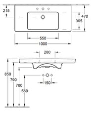 �������� Villeroy & Boch Subway 2.0 7175 A0 R2 (1000�470�150) 3 ���. ��� ���������,�������,��������
