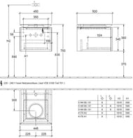 ����� ��� ���������� Villeroy & Boch LEGATO (450�500�380) ���������, 1 ����, ����� B565L0DH