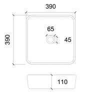   ABBER Glas 390x390x110 ,  AK2311