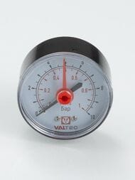 Манометр Valtec, 0-6 бар, 1/4", D50мм, заднее подключение (аксиальное), арт.VT.TM50.TC.02