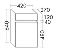 ����� ��� �������� Burgbad Rocio 420�270�640 ���������, 1 ������, ��� ����� WYCY042F6228